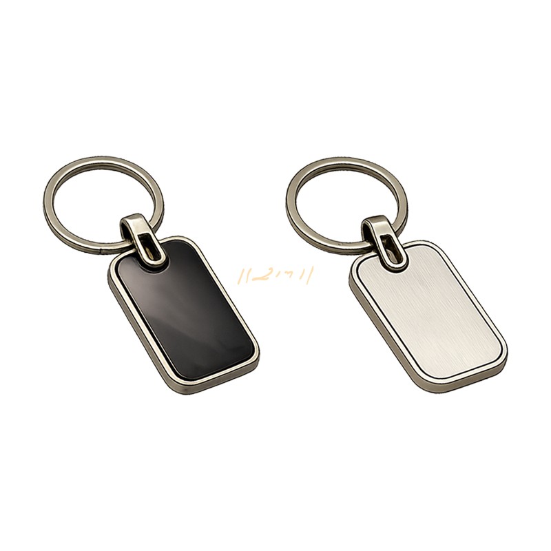 Big Rectangular Metal Keychain