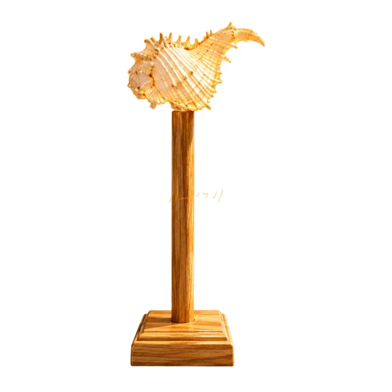 Ocean Whisper Spiral Conch Table Lamp