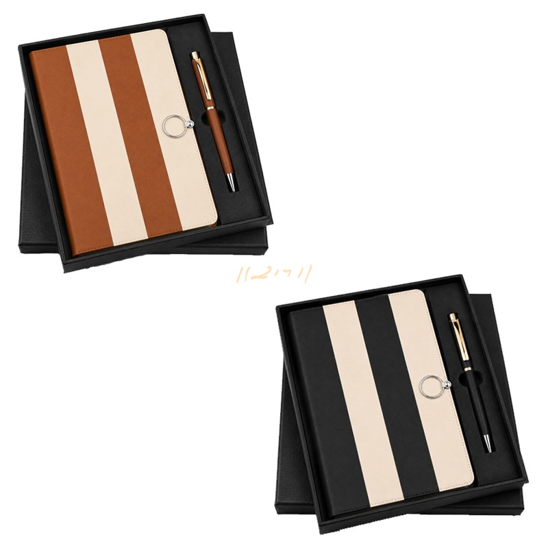 Heritage Stripe 2-in-1 Executive Corporate Gift Set – Premium Diary & Pen
