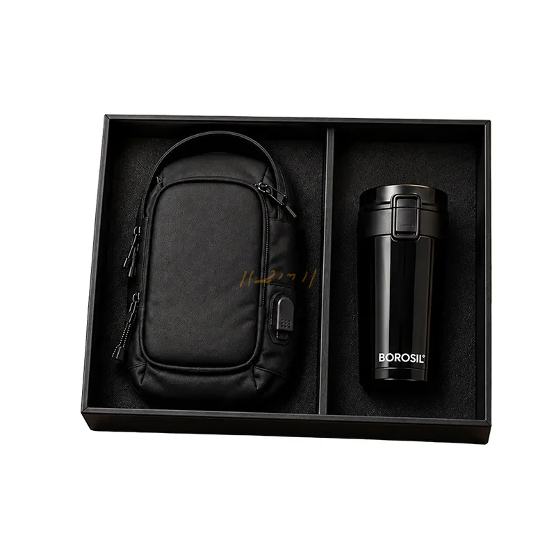 Premium 2-in-1 Traveller Gift Set with Borosil Coffeemate