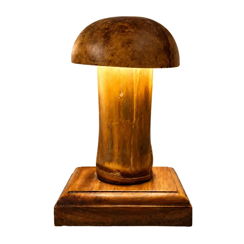 Golden Canopy Artisan Coconut Shell Table Lamp