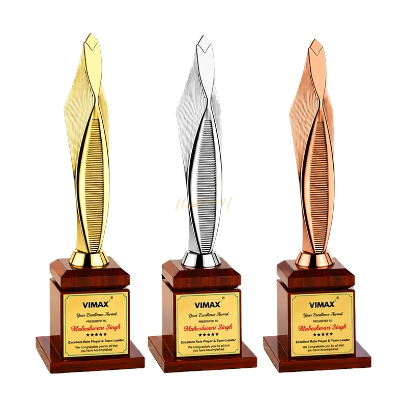 Achievement Trophy with Wooden Base