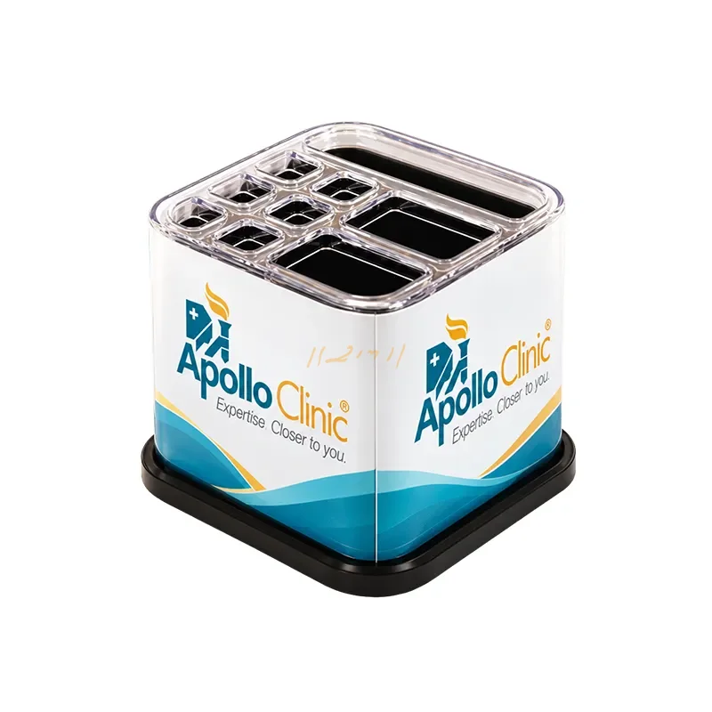 Revolving Pen Organizer & Mobile Holder with Full-Wrap Branding