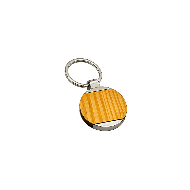 Wooden & Metal Keychain