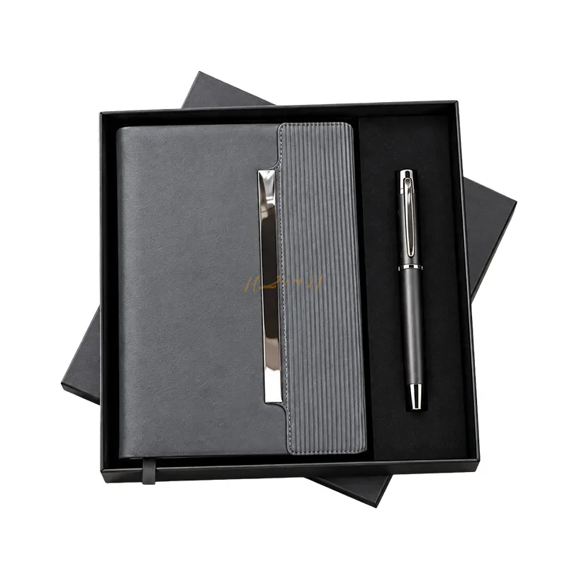 Executive Grey Notebook & Metal Pen Corporate Gift Set