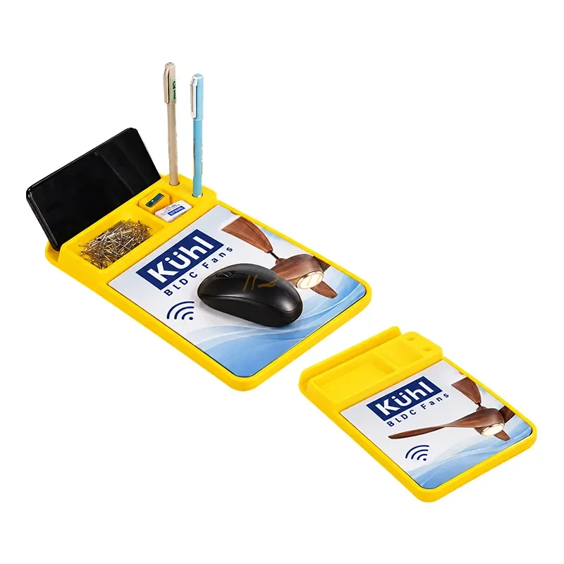 Custom-Branded Mouse Pad, Mobile Stand & Pen Organizer