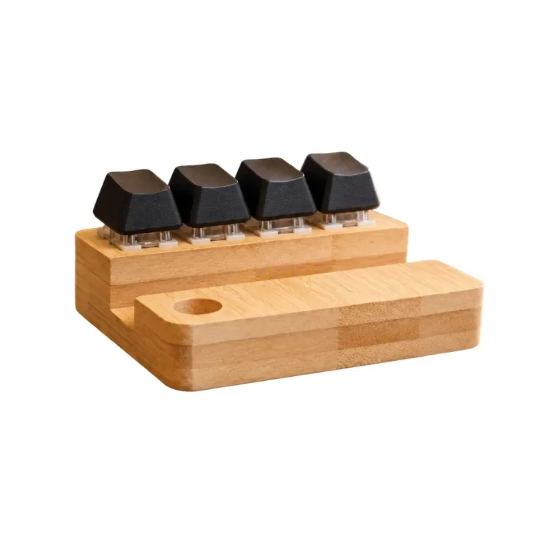 Wooden Stress Buster Desk Organizer with Mobile Stand