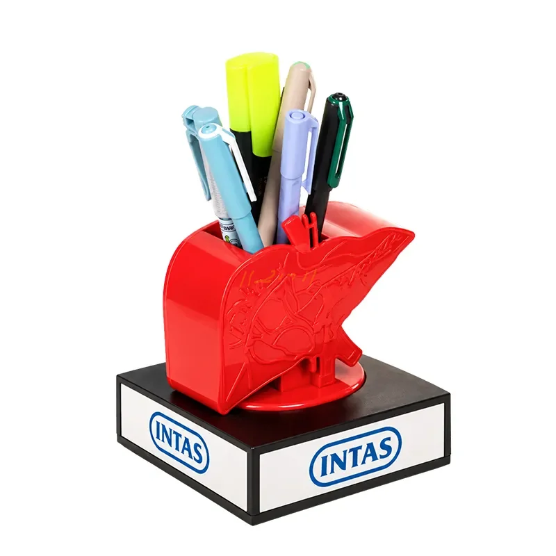 Liver-Shaped Revolving Pen Stand with Dual Branding Panels