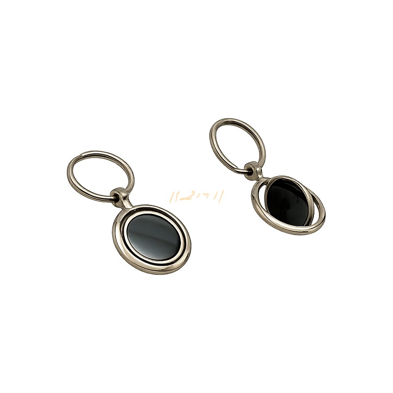 Rotating Round Metal Keychain