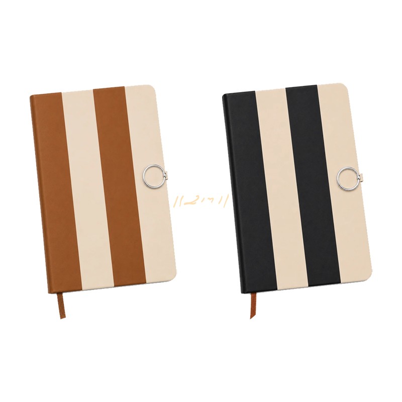 Two-Tone Executive Diary with Circular Metal Closure