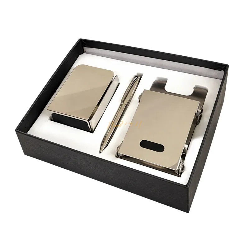 Silver 3-Piece Corporate Desk Gift Set