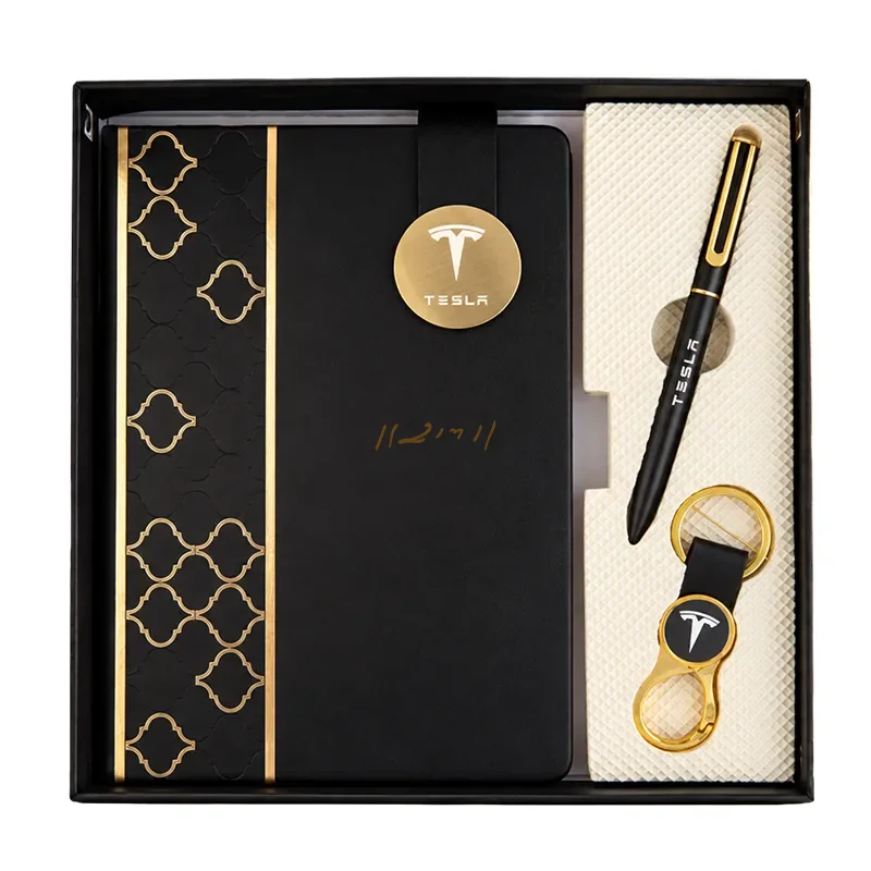The Imperial Noir Trio – Premium Notebook, Metal Pen & Keychain Gift Set