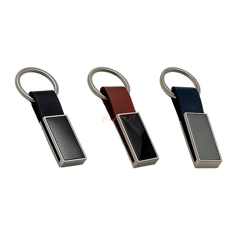 Premium Rectangular Metal Keychain