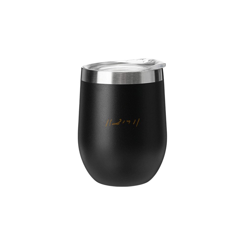 Black Stainless-Steel Wine Tumbler with Vacuum Insulation
