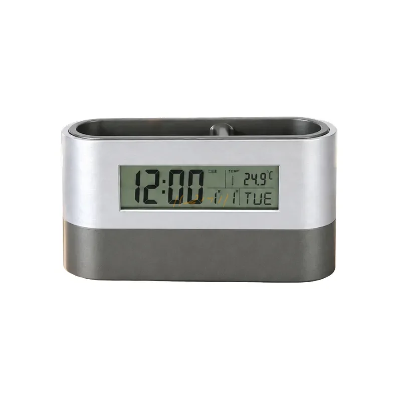 Digital Clock Desk Organizer with Pen Stand