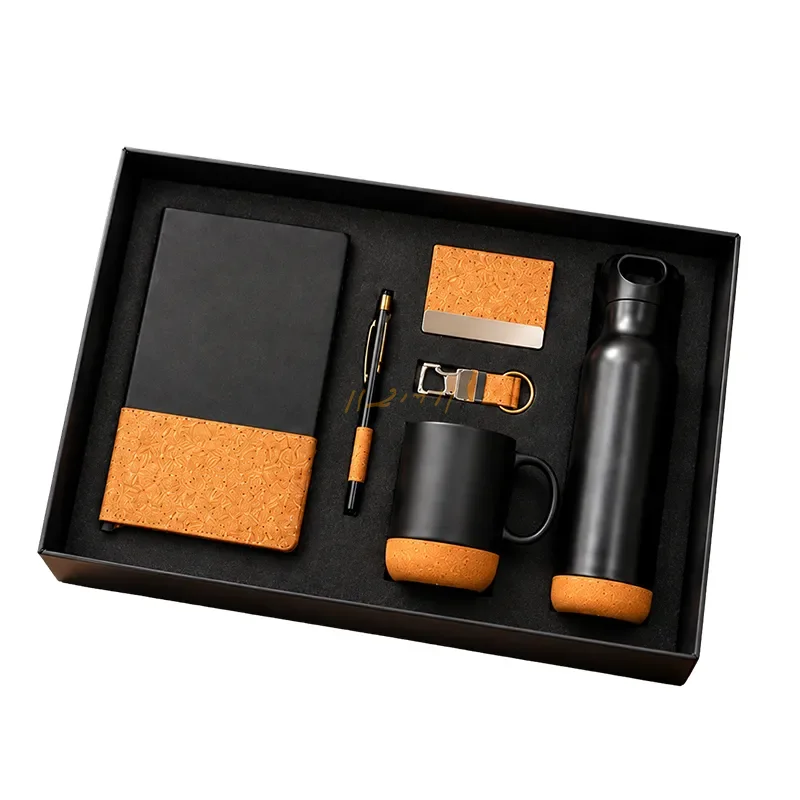6-in-1 Cork Corporate Gift Set with Custom Laser Branding
