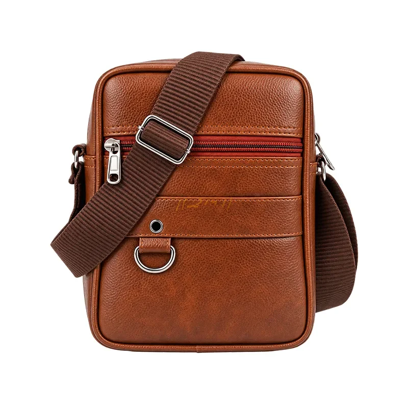 Compact Leather Crossbody Sling Bag for Men