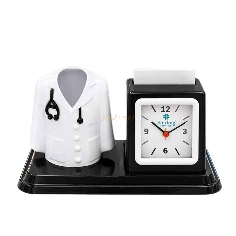 MediCoat – Doctor’s Coat Pen Stand, Table Clock & 130-Page Chit Pad