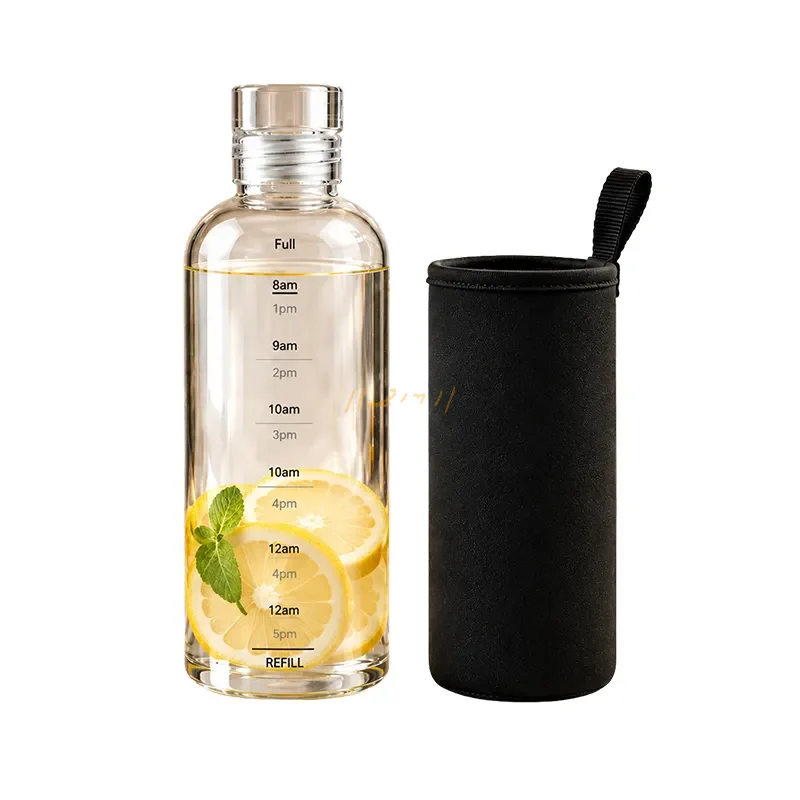Glass Bottle with Protective Cover and UV Branding