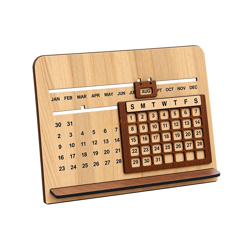 Wooden Desktop Calendar