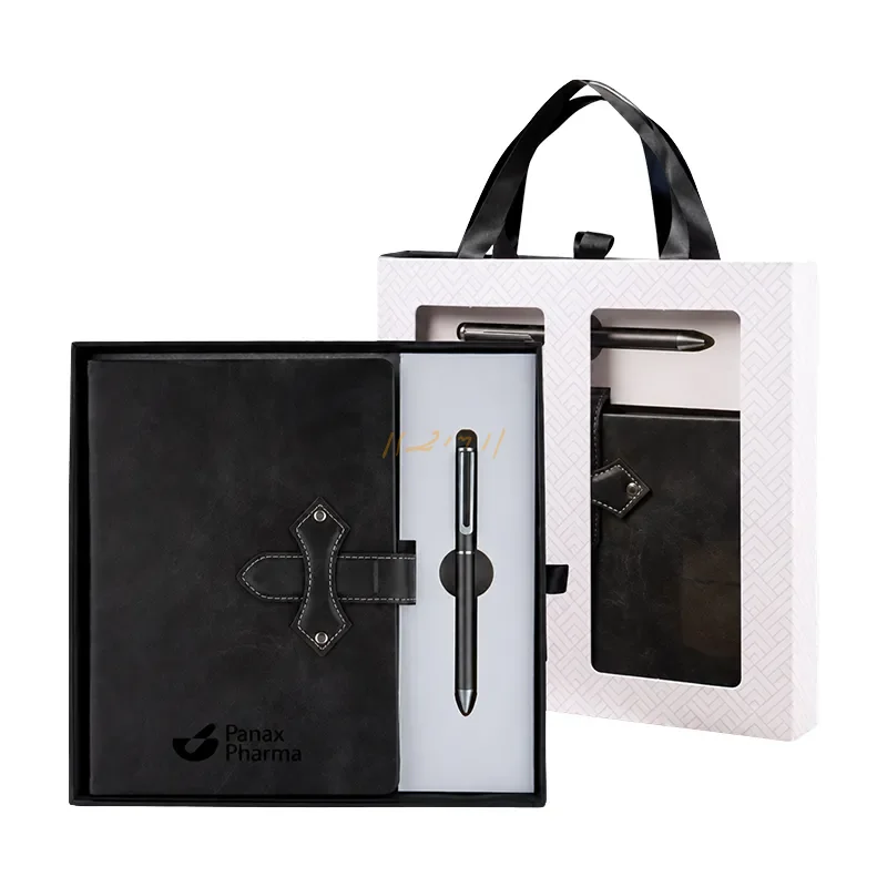 The Prestige Noir Collection – Premium A5 Notebook & Metal Pen Combo Set