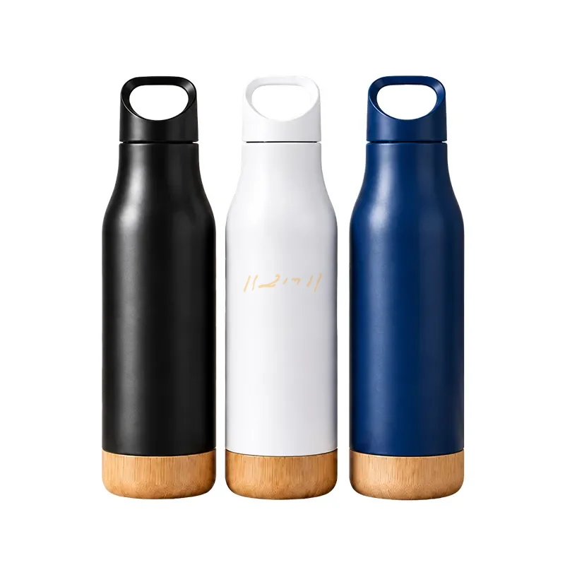 Magewood Hot & Cold Corporate Flask with Bamboo Base