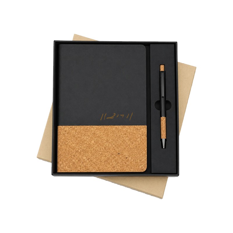 CorkCraft 2-in-1 Eco Corporate Gift Set – Cork Diary & Executive Pen