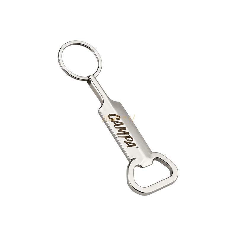 Straight-Handle Metal Bottle-Opener Keychain