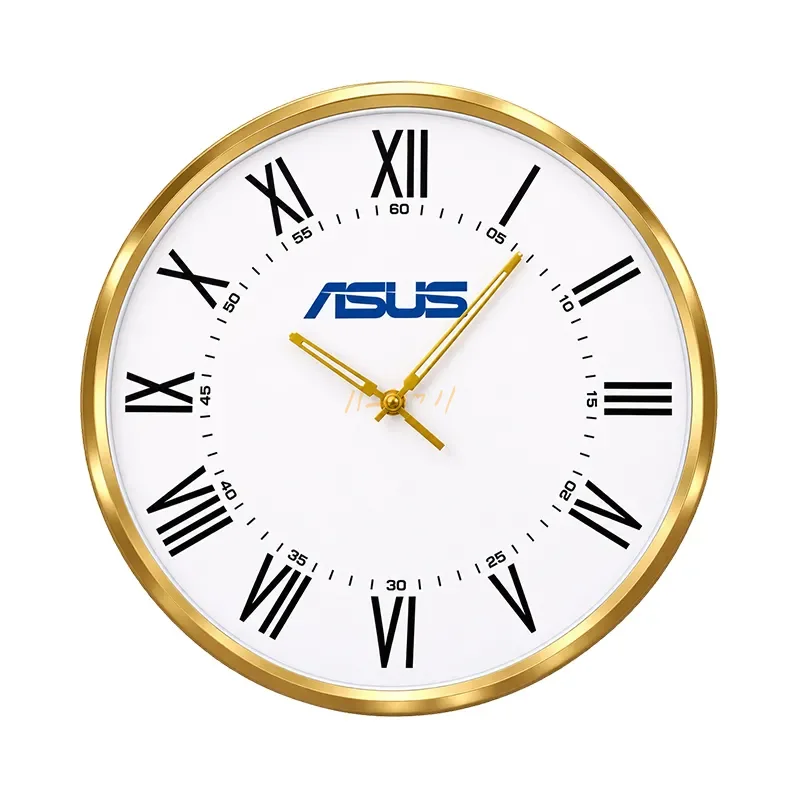 Golden Time, Enduring Brand Presence | Premium Promotional Wall Clock